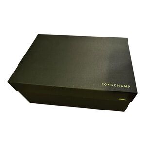 Longchamp Designer Shoe Box + Dust Bag | Dark Green Storage Box | 12x8x4.5”